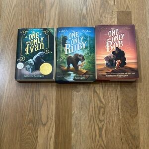 Lot of 3 The One And Only Book Series Katherine Applegate - Ivan, Bob, And Ruby